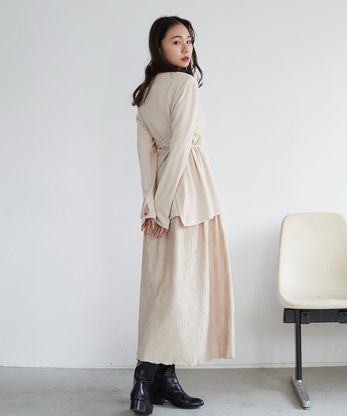 RANDEBOO(ランデブー)の「Relax wrap top(Tシャツ/カットソー・レディース・ナチュラル・FREE)」の6枚目の写真