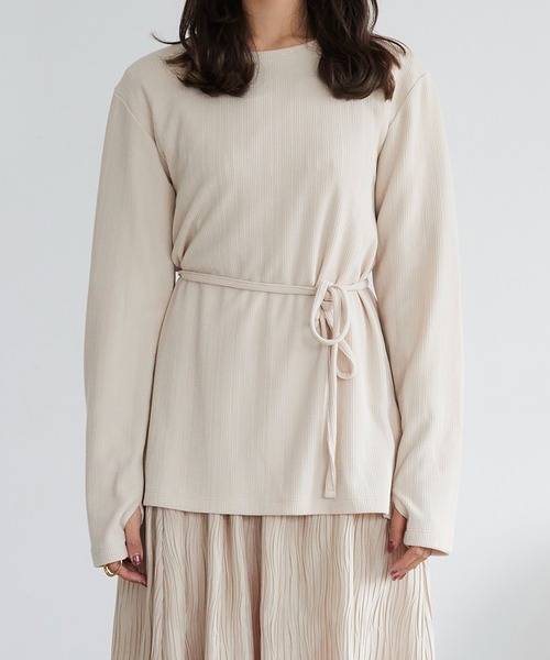 RANDEBOO(ランデブー)の「Relax wrap top(Tシャツ/カットソー・レディース・ナチュラル・FREE)」の11枚目の写真