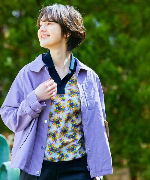 【WEB限定カラーあり・洗える】スプリングタフタ ジャケット