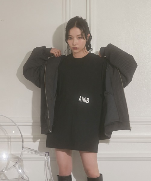 ANDGEEBEE（アンジービー）の「UNISEX レイヤードスリーブロンT（Tシャツ/カットソー・レディース・オートミール/ブラック・MEDIUM）」の20枚目の写真