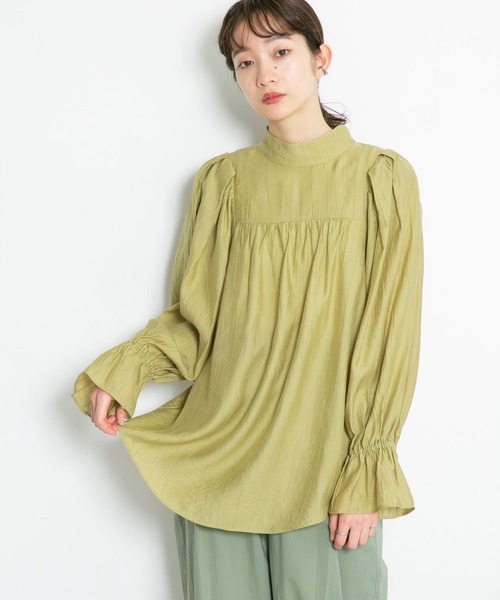 KEINARITAタックギャザーブラウス　ネイビー36 KEINARITAタックギャザーブラウス ネイビー36