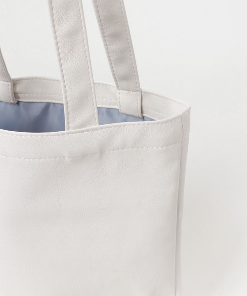 SMELLY（スメリー）の「フェイクレザーミニトート（トートバッグ・レディース・ブラック/ミント/アイボリー/ブルー/グリーン系その他/パープル・-）」の7枚目の写真