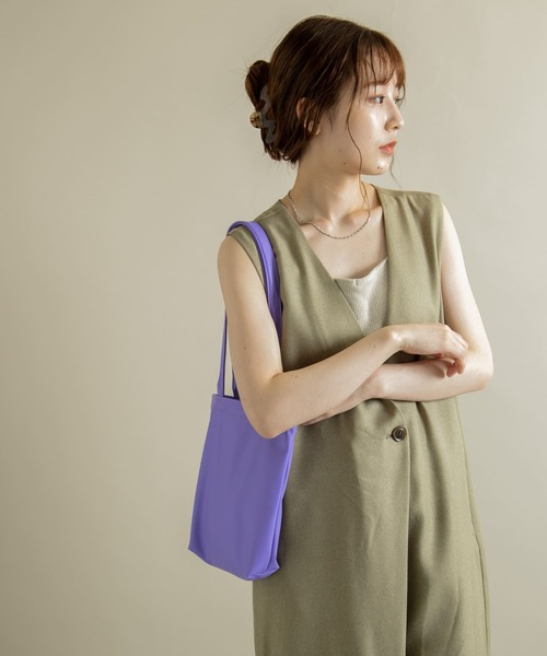 SMELLY（スメリー）の「フェイクレザーミニトート（トートバッグ・レディース・ブラック/ミント/アイボリー/ブルー/グリーン系その他/パープル・-）」の16枚目の写真