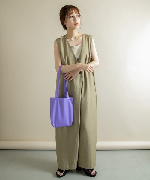 SMELLY（スメリー）の「フェイクレザーミニトート（トートバッグ・レディース・ブラック/ミント/アイボリー/ブルー/グリーン系その他/パープル・-）」の18枚目の写真