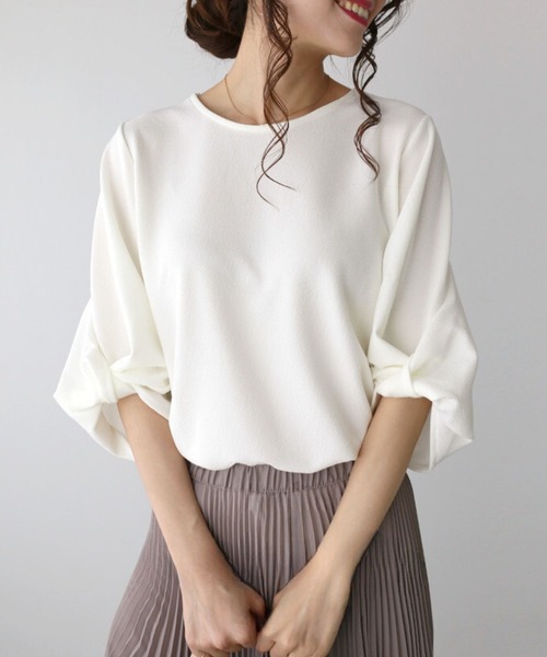 tシャツ 上品を創るつぼみ袖トップス レディース 上品を創るつぼみ袖トップス（Tシャツ/カットソー）｜Ehre style