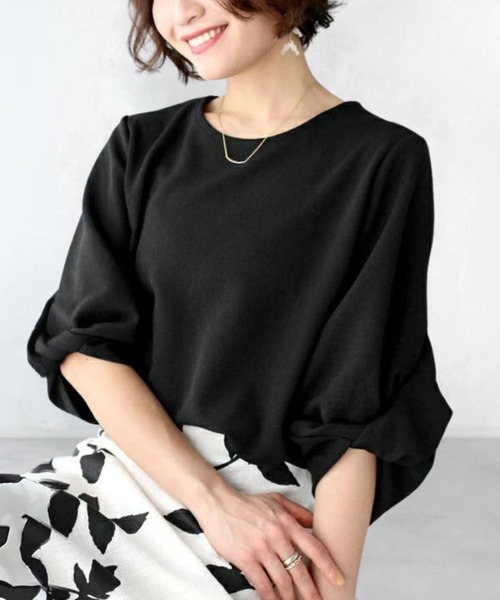 tシャツ 上品を創るつぼみ袖トップス レディース 上品を創るつぼみ袖トップス（Tシャツ/カットソー）｜Ehre style