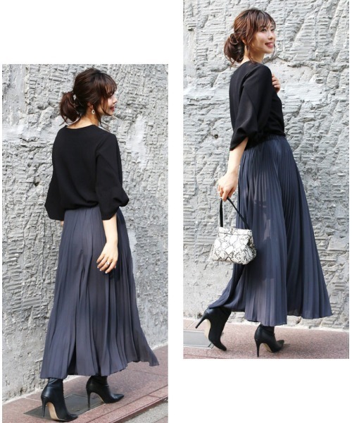 Ehre style(エーレスタイル)の「上品を創るつぼみ袖トップス(Tシャツ/カットソー・レディース・ホワイト/ブラック/ベージュ/ブルー・FREE)」の17枚目の写真