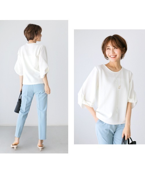 tシャツ 上品を創るつぼみ袖トップス レディース 上品を創るつぼみ袖トップス（Tシャツ/カットソー）｜Ehre style
