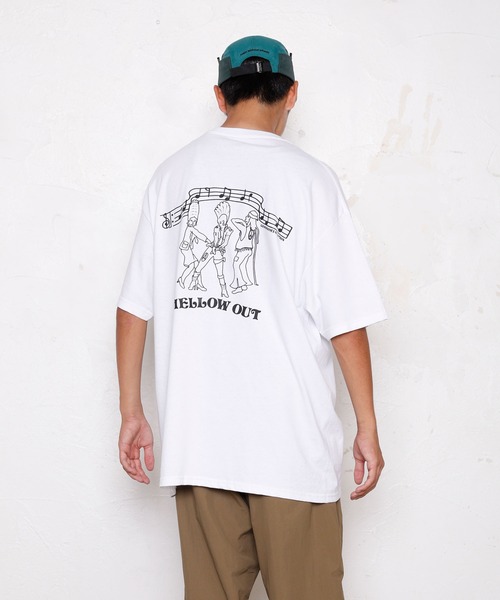 COMMON EDUCATION（コモンエデュケーション）の「S/S TEE "MELLOW OUT" / ショートスリーブ T ”メロウアウト”（Tシャツ/カットソー・メンズ・ホワイト/ブラック・MEDIUM/LARGE/X-LARGE）」の3枚目の写真