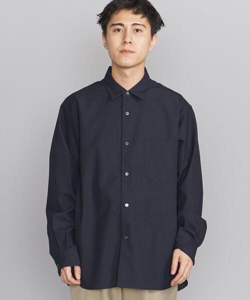 BEAUTY&YOUTH UNITED ARROWS（ビューティーアンドユースユナイテッドアローズ）の「BY バンピー ツイル  テーパード シャツ（シャツ/ブラウス・メンズ・ネイビー/ナチュラル/ダークグリーン・S/M/L/XL）」の4枚目の写真