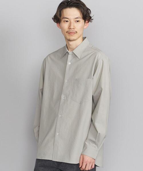 BEAUTY&YOUTH UNITED ARROWS（ビューティーアンドユースユナイテッドアローズ）の「BY バンピー ツイル  テーパード シャツ（シャツ/ブラウス・メンズ・ネイビー/ナチュラル/ダークグリーン・S/M/L/XL）」の12枚目の写真