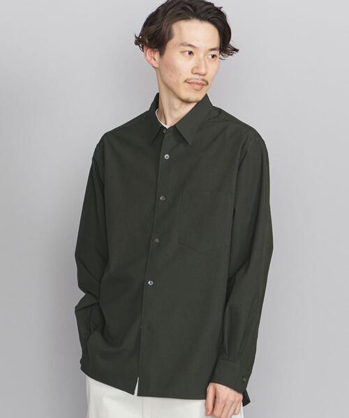 BEAUTY&YOUTH UNITED ARROWS（ビューティーアンドユースユナイテッドアローズ）の「BY バンピー ツイル  テーパード シャツ（シャツ/ブラウス・メンズ・ネイビー/ナチュラル/ダークグリーン・S/M/L/XL）」の14枚目の写真
