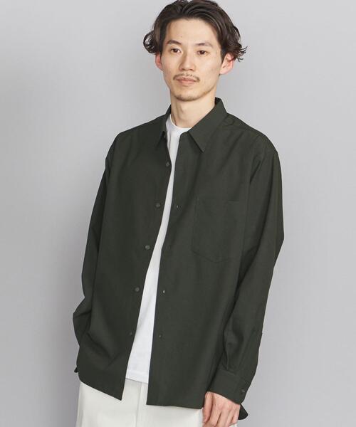 BEAUTY&YOUTH UNITED ARROWS（ビューティーアンドユースユナイテッドアローズ）の「BY バンピー ツイル  テーパード シャツ（シャツ/ブラウス・メンズ・ネイビー/ナチュラル/ダークグリーン・S/M/L/XL）」の16枚目の写真