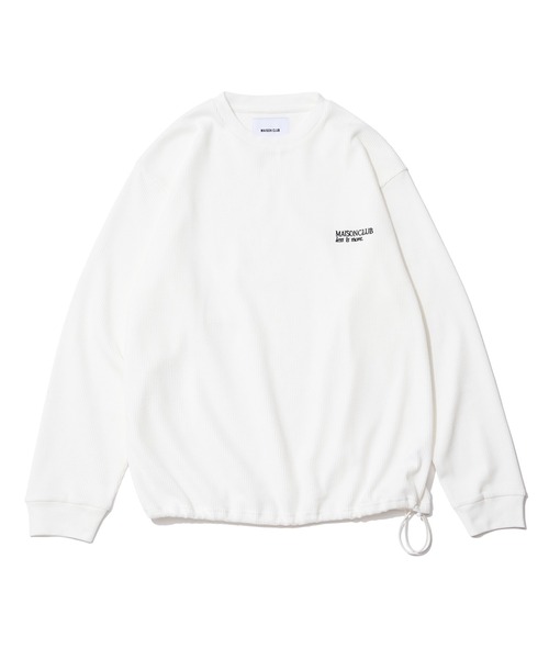 MAISON CLUB（メゾンクラブ）の「【MAISON CLUB】Thermal Crewneck Sweater Tee KKP/　サーマルクルーネックスウェット（スウェット・メンズ・ブルー/ブラック系その他2/ブラック系その他3/ブラック/ネイビー/グレー/グレー系その他2/ブラック系その他4/ホワイト・3/4/5/6/1/2/M/L）」の19枚目の写真
