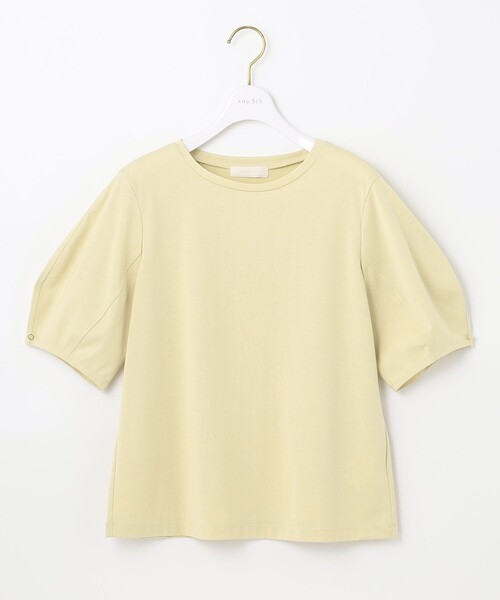 ANY SIS(エニィスィス)の「プレーティングジャージーアーモンドスリーブ カットソー(Tシャツ/カットソー・レディース・ライトイエロー系/ブラック系/ホワイト系/ピンク系/ブラック系2/黄土色系・2)」の21枚目の写真