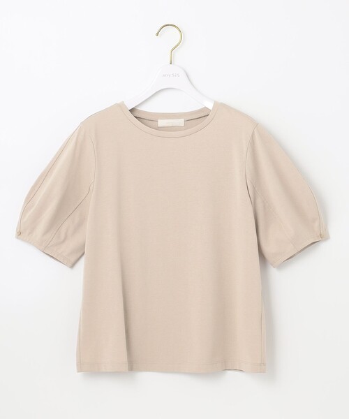 ANY SIS(エニィスィス)の「プレーティングジャージーアーモンドスリーブ カットソー(Tシャツ/カットソー・レディース・ライトイエロー系/ブラック系/ホワイト系/ピンク系/ブラック系2/黄土色系・2)」の22枚目の写真