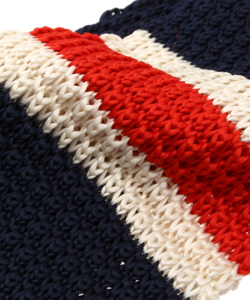 WEGO（ウィゴー）の「WEGO/ボーダーニットタイ（ネクタイ・メンズ・ホワイト/グリーン/ネイビー/ワイン・FREE）」の8枚目の写真