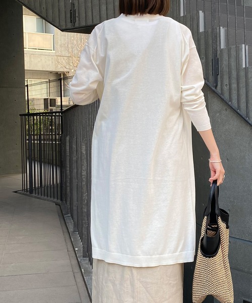 RIVE DROITE（リヴドロワ）の「ICECOTTONトッパーカーディガン（カーディガン/ボレロ・レディース・グレー系その他/ブルー/オフホワイト・FREE）」の6枚目の写真