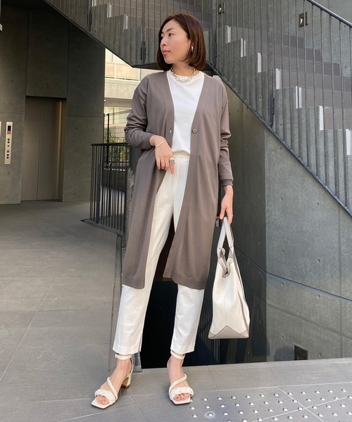 RIVE DROITE（リヴドロワ）の「ICECOTTONトッパーカーディガン（カーディガン/ボレロ・レディース・グレー系その他/ブルー/オフホワイト・FREE）」の13枚目の写真