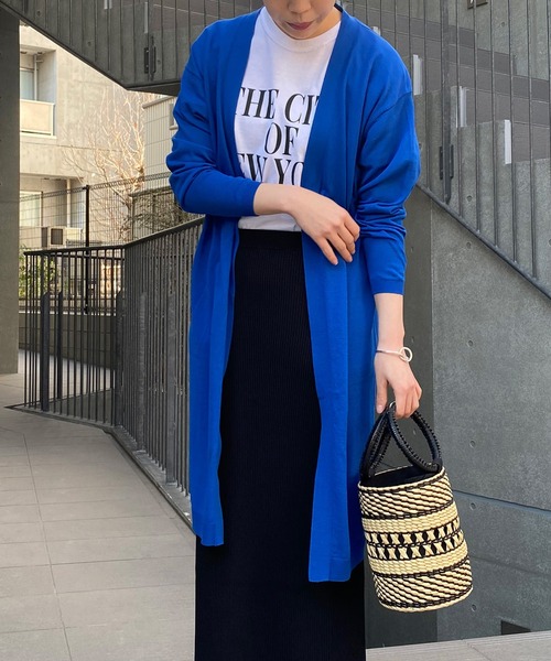 RIVE DROITE（リヴドロワ）の「ICECOTTONトッパーカーディガン（カーディガン/ボレロ・レディース・グレー系その他/ブルー/オフホワイト・FREE）」の9枚目の写真