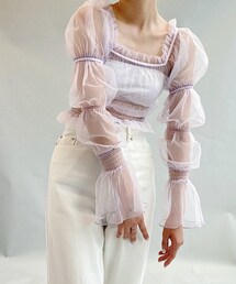 シャーリングシアーブラウス