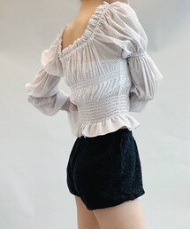 Charles Chaton | シャーリングシアーブラウス(シャツ/ブラウス)