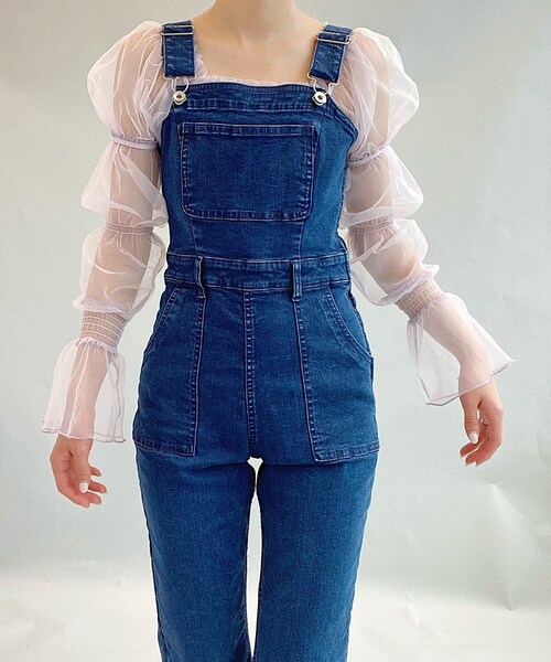 Charles Chaton（シャルルシャトン）の「シャーリングシアーブラウス（シャツ/ブラウス・レディース・ホワイト/パープル・FREE）」の6枚目の写真