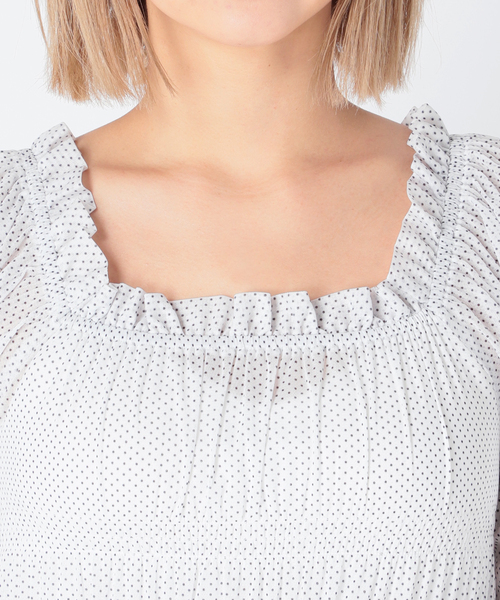 Charles Chaton（シャルルシャトン）の「シャーリングシアーブラウス（シャツ/ブラウス・レディース・ホワイト/パープル・FREE）」の11枚目の写真