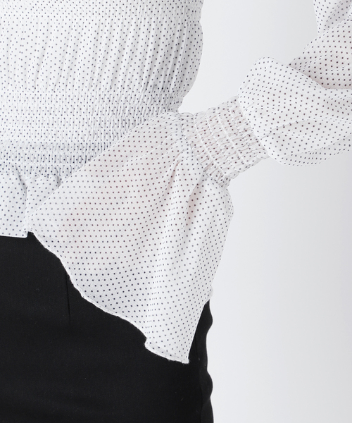 Charles Chaton（シャルルシャトン）の「シャーリングシアーブラウス（シャツ/ブラウス・レディース・ホワイト/パープル・FREE）」の14枚目の写真