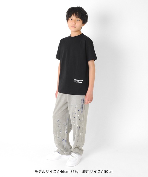 GLAZOS（グラソス）の「天竺・ドロップショルダーロゴプリント半袖Ｔシャツ（Tシャツ/カットソー・キッズ・オフホワイト/ブラック/ベージュ/サックスブルー・140cm/160cm/170cm/150cm/130cm）」の19枚目の写真