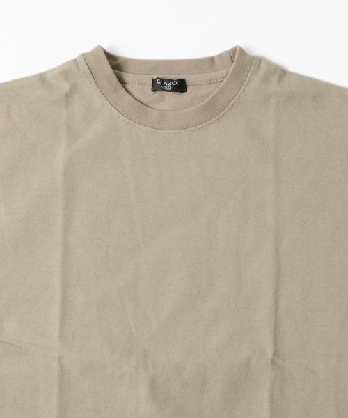 GLAZOS（グラソス）の「天竺・ドロップショルダーロゴプリント半袖Ｔシャツ（Tシャツ/カットソー・キッズ・オフホワイト/ブラック/ベージュ/サックスブルー・140cm/160cm/170cm/150cm/130cm）」の9枚目の写真