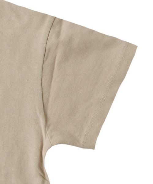 GLAZOS（グラソス）の「天竺・ドロップショルダーロゴプリント半袖Ｔシャツ（Tシャツ/カットソー・キッズ・オフホワイト/ブラック/ベージュ/サックスブルー・140cm/160cm/170cm/150cm/130cm）」の18枚目の写真