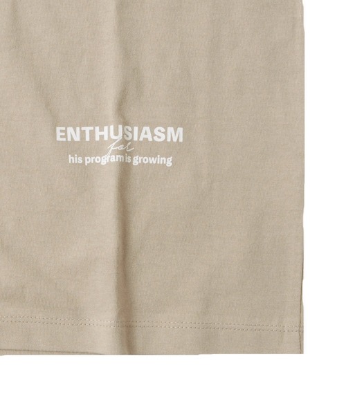 GLAZOS（グラソス）の「天竺・ドロップショルダーロゴプリント半袖Ｔシャツ（Tシャツ/カットソー・キッズ・オフホワイト/ブラック/ベージュ/サックスブルー・140cm/160cm/170cm/150cm/130cm）」の11枚目の写真