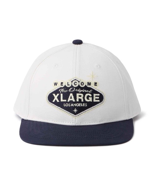 XLARGE(エクストララージ)の「SIGN LOGO 6PANEL CAP(キャップ・メンズ・ホワイト/ブラック・ONE SIZE)」の8枚目の写真