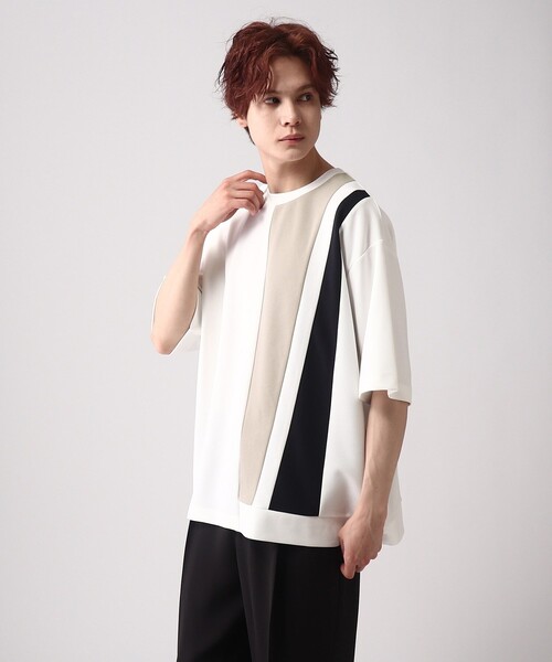 KUSIKOHC パッチワークTシャツ[taka着用] KUSIKOHC パッチワークTシャツ[taka着用]