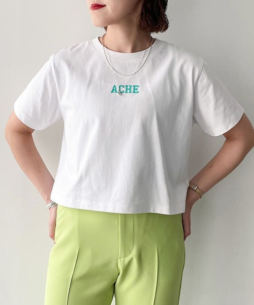 PAGEBOY（ページボーイ）の「ナンバーカレッジショートTシャツ（Tシャツ/カットソー・レディース・ブラック/オフホワイト/オートミール・FREE）」の4枚目の写真