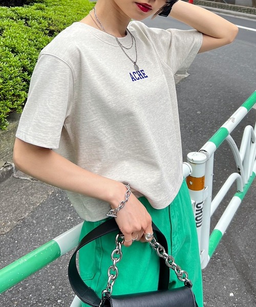 PAGEBOY（ページボーイ）の「ナンバーカレッジショートTシャツ（Tシャツ/カットソー・レディース・ブラック/オフホワイト/オートミール・FREE）」の13枚目の写真