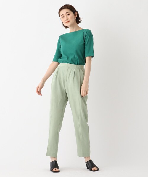 OPAQUE.CLIP（オペークドットクリップ）の「◆【DELEGANT/デレガント】ドレープツイル タックテーパードパンツ【WEB限定サイズ】（その他パンツ・レディース・ブラック/ライトグリーン/ブラウン系その他・36/38/40/34/42）」の15枚目の写真