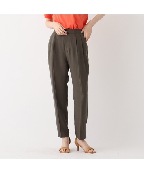 OPAQUE.CLIP（オペークドットクリップ）の「◆【DELEGANT/デレガント】ドレープツイル タックテーパードパンツ【WEB限定サイズ】（その他パンツ・レディース・ブラック/ライトグリーン/ブラウン系その他・36/38/40/34/42）」の17枚目の写真