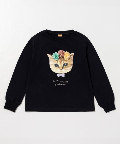 PAUL&JOE（ポールアンドジョー）の「PAUL & JOE(ポール & ジョー)フラワーキャット長袖Tシャツ（Tシャツ/カットソー・キッズ・ラベンダー/ネイビー/ホワイト・110/120/150/130/140）」の18枚目の写真