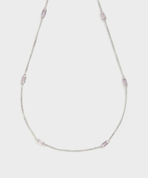 CHARLES & KEITH（チャールズ & キース）の「クリスタルエンベリッシュド マチネネックレス / Crystal-Embellished Matinee Necklace（ネックレス・レディース・ゴールド系その他/ライトブルー/ライラック・FREE）」の3枚目の写真