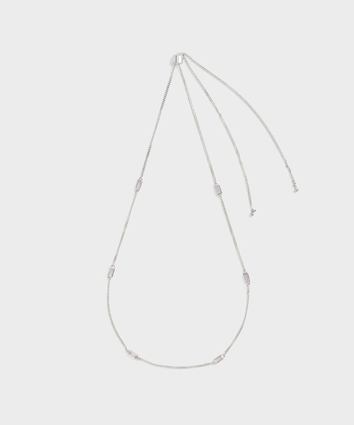 CHARLES & KEITH（チャールズ & キース）の「クリスタルエンベリッシュド マチネネックレス / Crystal-Embellished Matinee Necklace（ネックレス・レディース・ゴールド系その他/ライトブルー/ライラック・FREE）」の7枚目の写真