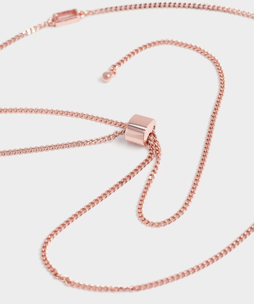 CHARLES & KEITH（チャールズ & キース）の「クリスタルエンベリッシュド マチネネックレス / Crystal-Embellished Matinee Necklace（ネックレス・レディース・ゴールド系その他/ライトブルー/ライラック・FREE）」の12枚目の写真