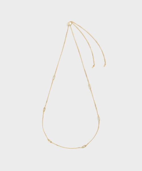 CHARLES & KEITH（チャールズ & キース）の「クリスタルエンベリッシュド マチネネックレス / Crystal-Embellished Matinee Necklace（ネックレス・レディース・ゴールド系その他/ライトブルー/ライラック・FREE）」の4枚目の写真