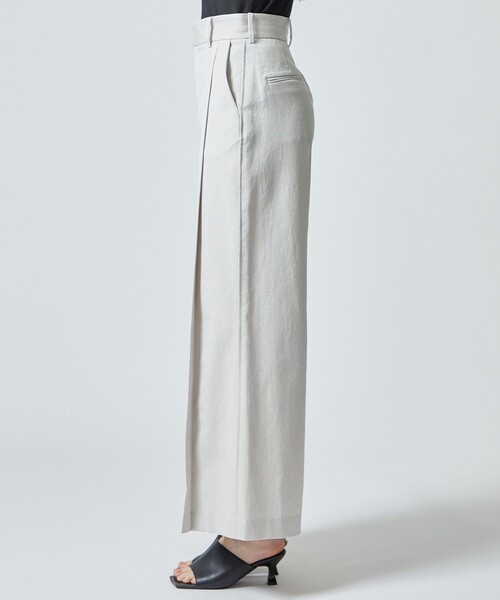 city（シティ）の「【CITY】オックスストレッチタックパンツ（スラックス・レディース・ベージュ/グリーン/ダークグレー・1/2）」の5枚目の写真