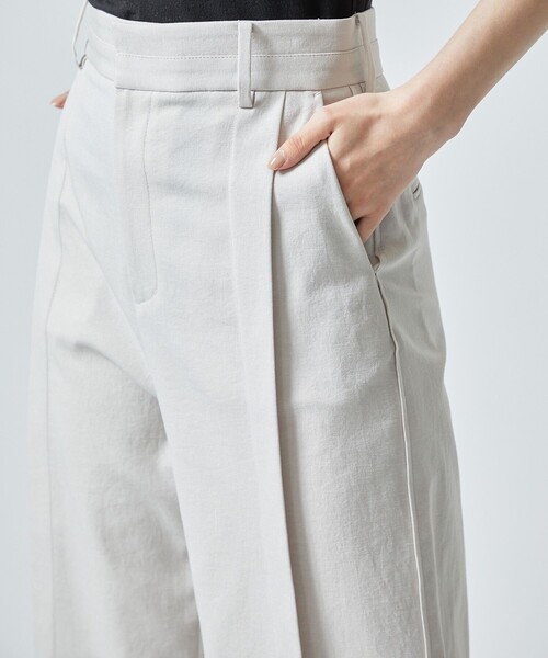 city（シティ）の「【CITY】オックスストレッチタックパンツ（スラックス・レディース・ベージュ/グリーン/ダークグレー・1/2）」の10枚目の写真