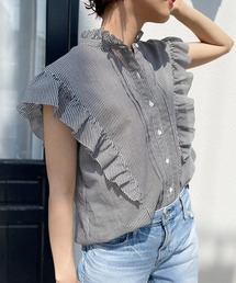 Spick & Span | ノースリコットン シルクピンタックフリルブラウス(シャツ/ブラウス)