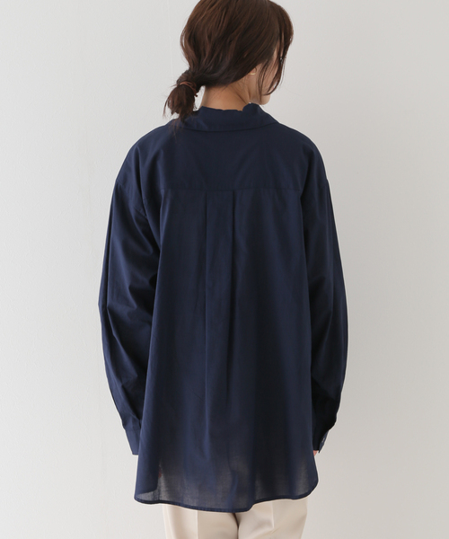 B.C STOCK(ベーセーストック)の「レースアップブラウス(シャツ/ブラウス・レディース・ブラウン/ホワイト/ネイビー・FREE)」の12枚目の写真