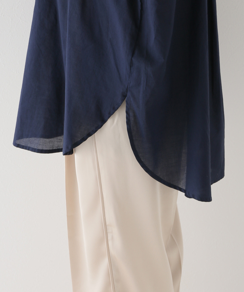 B.C STOCK(ベーセーストック)の「レースアップブラウス(シャツ/ブラウス・レディース・ブラウン/ホワイト/ネイビー・FREE)」の18枚目の写真