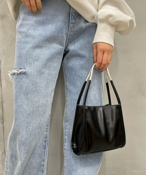 WHO'S WHO gallery(フーズフーギャラリー)の「デザインハンドルバッグ(ハンドバッグ・レディース・ブラック/ブラウン・FREE)」の3枚目の写真